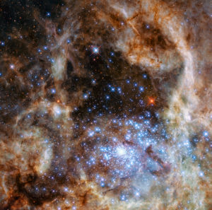 Hubble Telescope - Cluster of massive stars in Tarantula Nebula