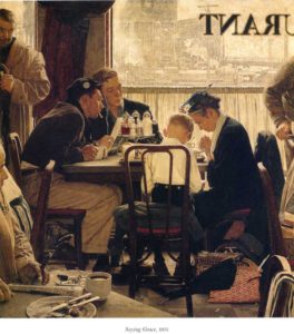 Saying Grace - by Norman Rockwell, 1951